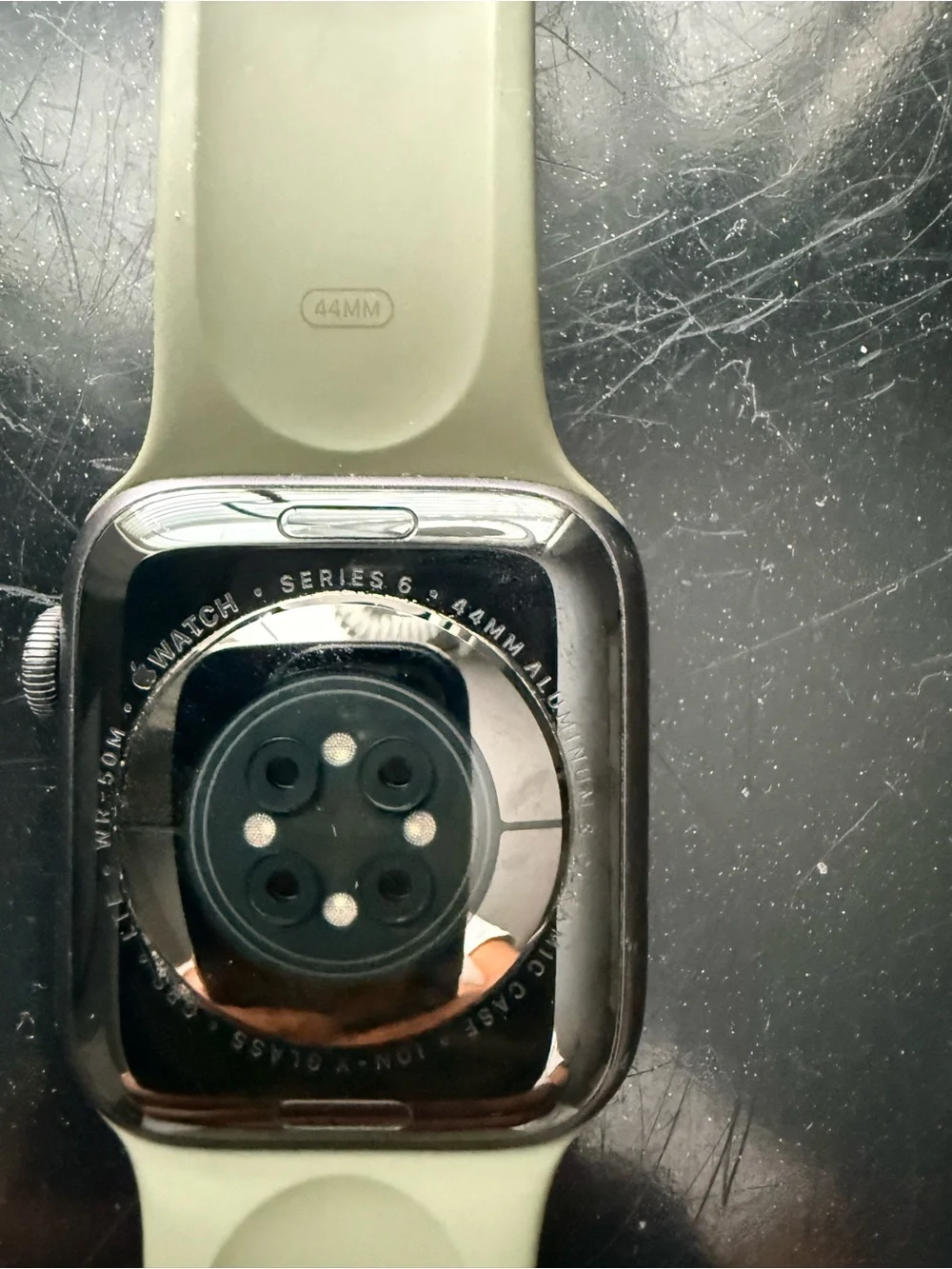 Apple Watch with Olive Green Silicone Sport Band